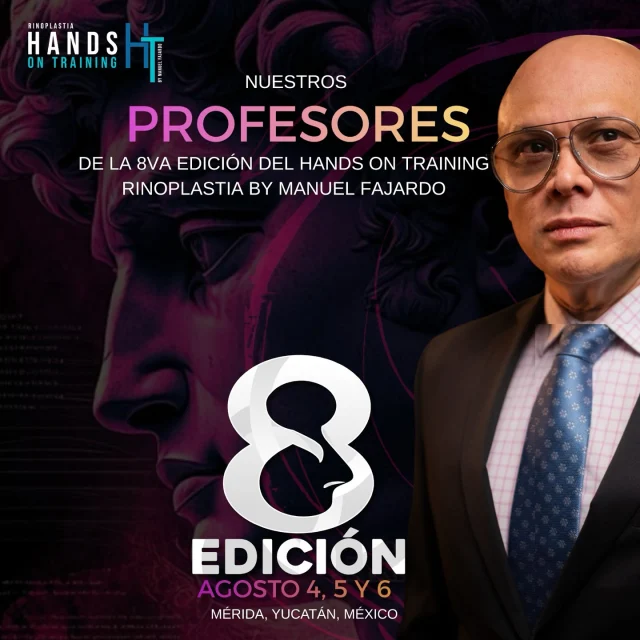 👨‍⚕️ Nuestros profesores de nuestro curso en rinoplastia
En la 8ª edición del Hands On Training en Rinoplastia, contaremos con la participación del Dr. Manuel Fajardo  Lara, Fundador, profesor y el Dr. Rogelio Martínez Wagner, ambos cirujanos plásticos certificados con amplia experiencia en cirugía nasal y reconstructiva.

🧠 Su enfoque en la excelencia quirúrgica y la enseñanza garantizan una experiencia formativa única, dirigida a cirujanos plásticos que buscan perfeccionar su técnica.

📍Mérida, Yucatán
📅 Agosto 4, 5 y 6 del 2025